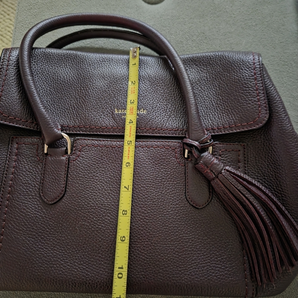 Kate Spade Plum Leather Handbag - Picture 8 of 11